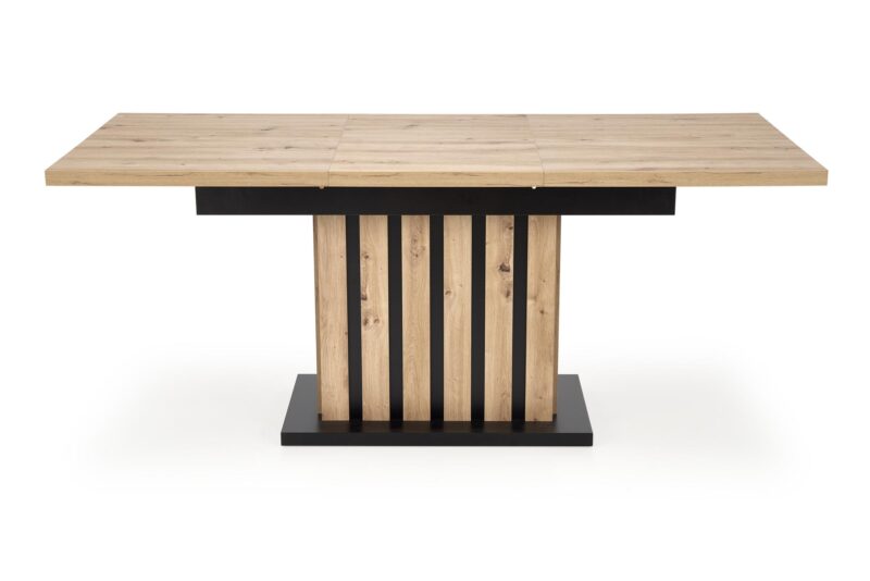 Pidennettävä ruokapöytä LAMERON, tammi / musta