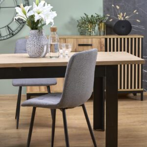 Pidentävä Ruokapöytä BAGRON, artisan tammi / musta