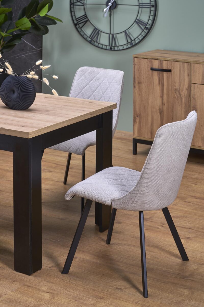 Pidentävä Ruokapöytä BAGRON, artisan tammi / musta