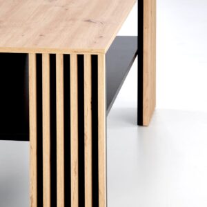 Kahvitabletti FEMORA, käsityökoivu / musta