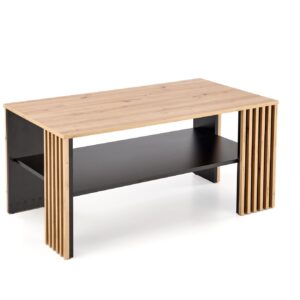 Kahvitabletti FEMORA, käsityökoivu / musta