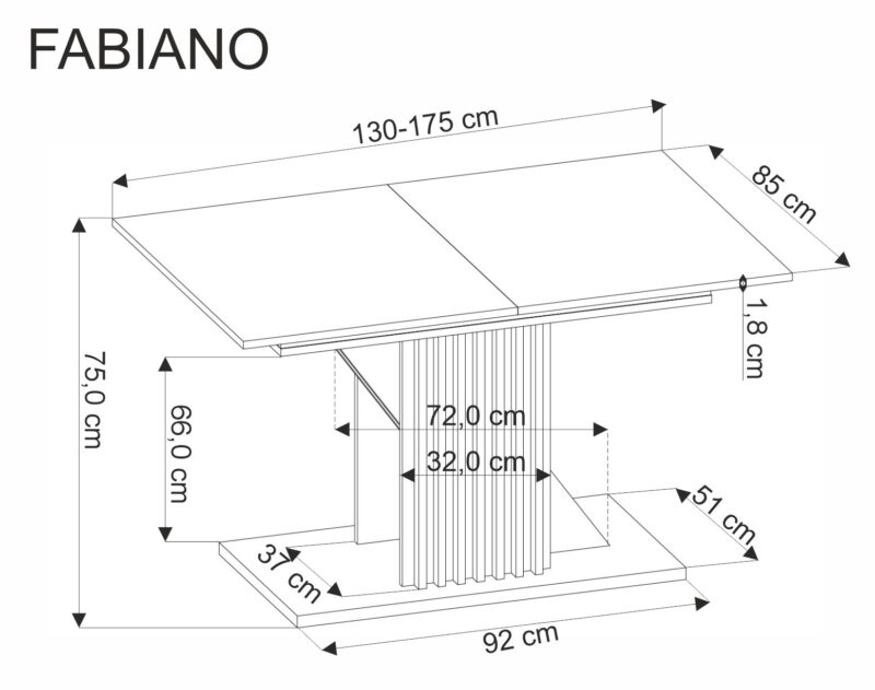 Säätötabletti FABRION, käsintehty tammi / musta