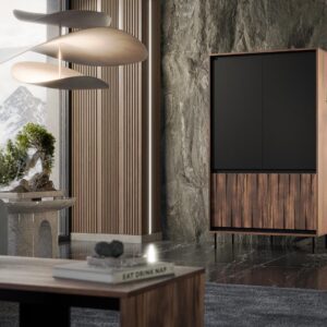 Kaappi VERAARA, pähkinä / musta