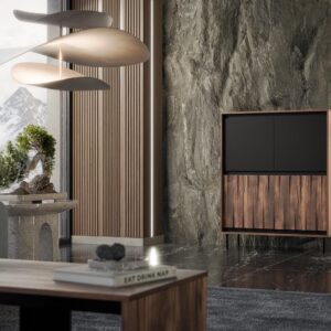 Kummutti VERAALTO, pähkinä / musta