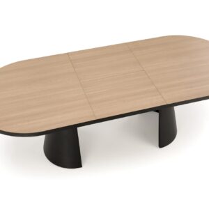 Ruokapöytä GIACOMO, luonnonvärinen / musta