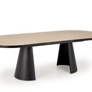 Ruokapöytä GIACOMO, luonnonvärinen / musta