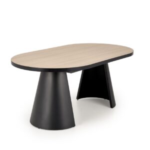 Ruokapöytä GIACOMO, luonnonvärinen / musta