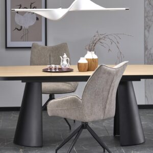 Ruokapöytä GIACOMO, luonnonvärinen / musta