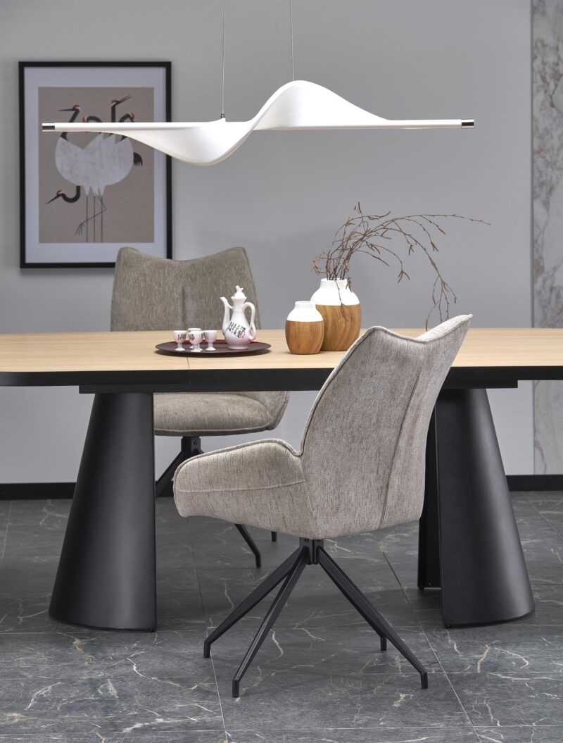 Ruokapöytä GIACOMO, luonnonvärinen / musta