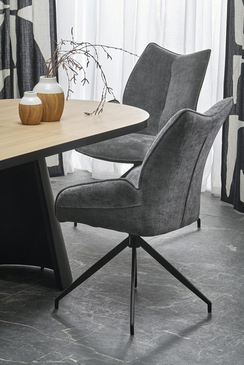 Ruokapöytä GIACOMO, luonnonvärinen / musta