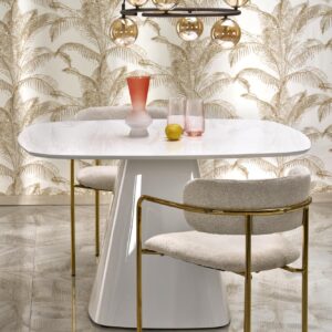 Ruokapöytä FLAVIO, valkoinen