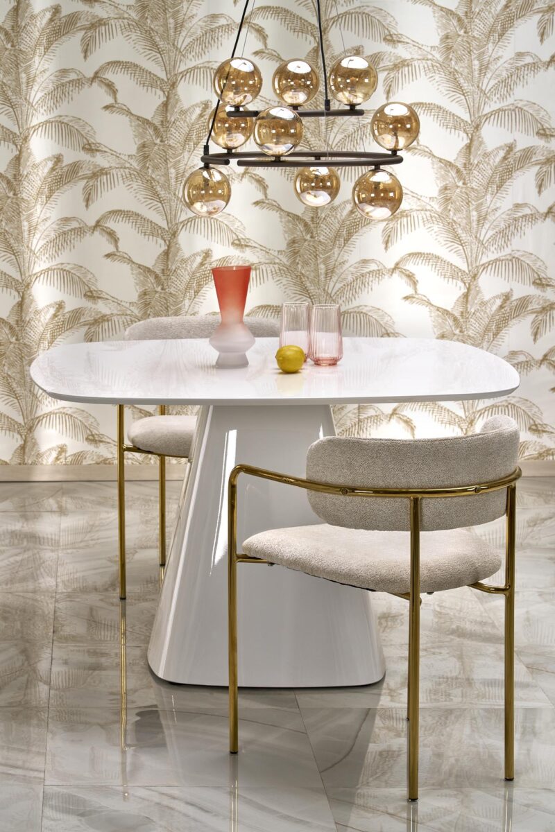 Ruokapöytä FLAVIO, valkoinen