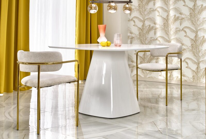 Ruokapöytä FLAVIO, valkoinen