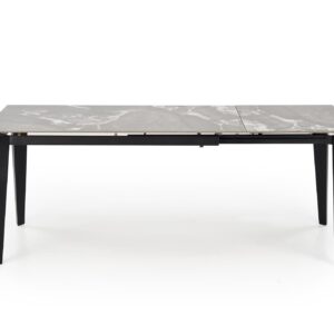 Laajennettava ruokapöytä FELIKS, harmaa marmor / musta