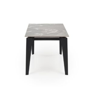 Laajennettava ruokapöytä FELIKS, harmaa marmor / musta