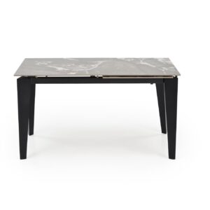 Laajennettava ruokapöytä FELIKS, harmaa marmor / musta