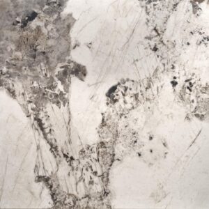 Pidennettävä Ruokapöytä FERNANDO, valkoinen marmi / musta