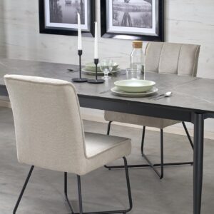 Pidentävä ruokapöytä CASTALTO, harmaa