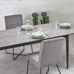 Pidentävä ruokapöytä CASTALTO, harmaa