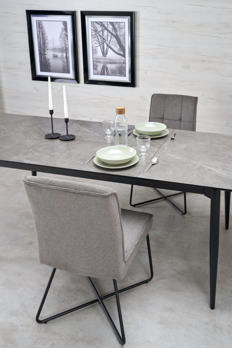 Pidentävä ruokapöytä CASTALTO, harmaa