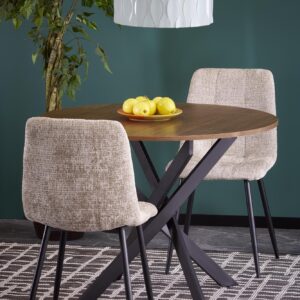 Ruokapöytä EDGAR, pähkinä / musta