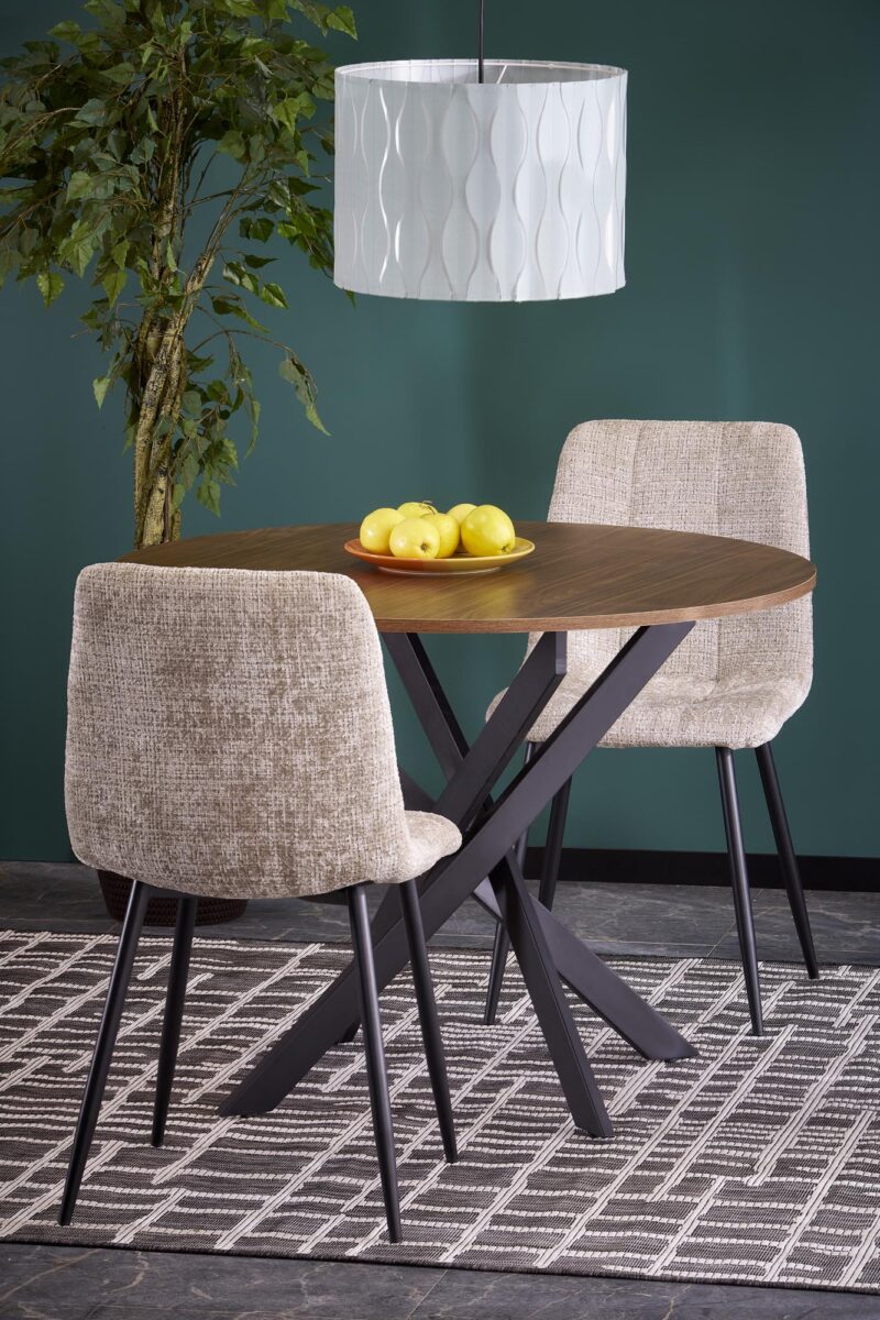 Ruokapöytä EDGAR, pähkinä / musta