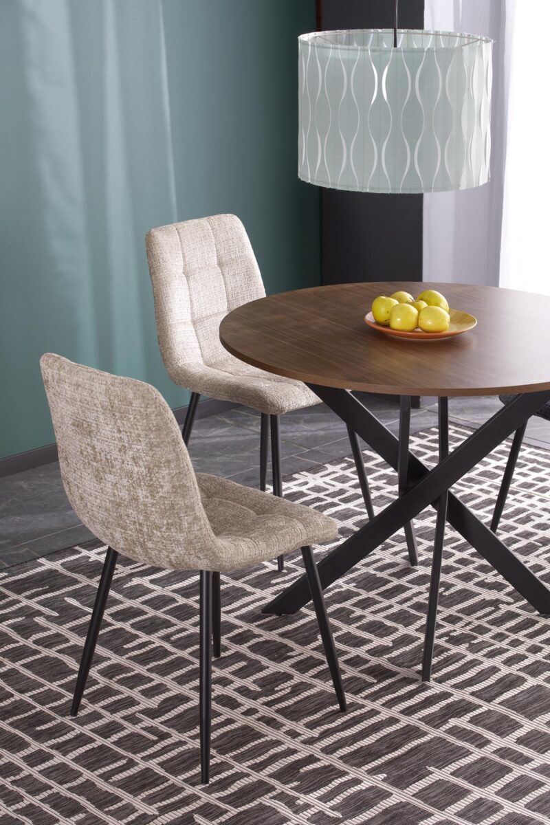 Ruokapöytä EDGAR, pähkinä / musta