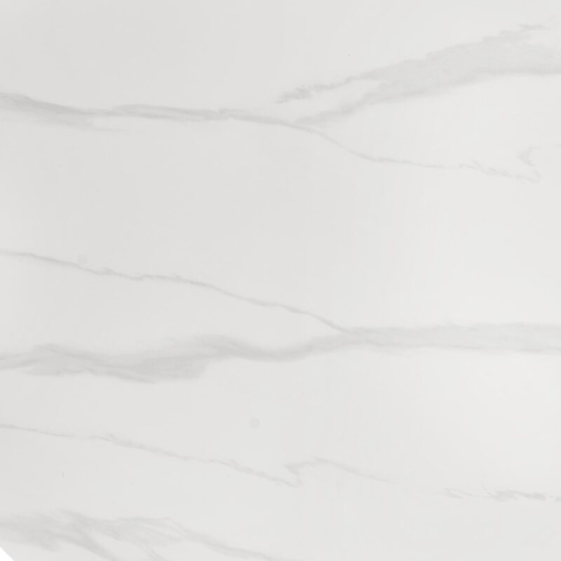 Ruokapöytä EDGAR 2, valkoinen marmori / musta