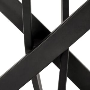 Ruokapöytä EDGAR 2, valkoinen marmori / musta