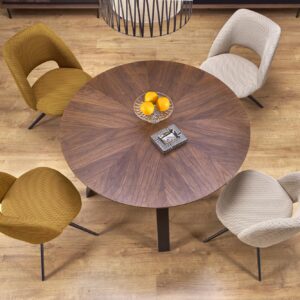 Ruokapöytä DANILO, pähkinä / musta