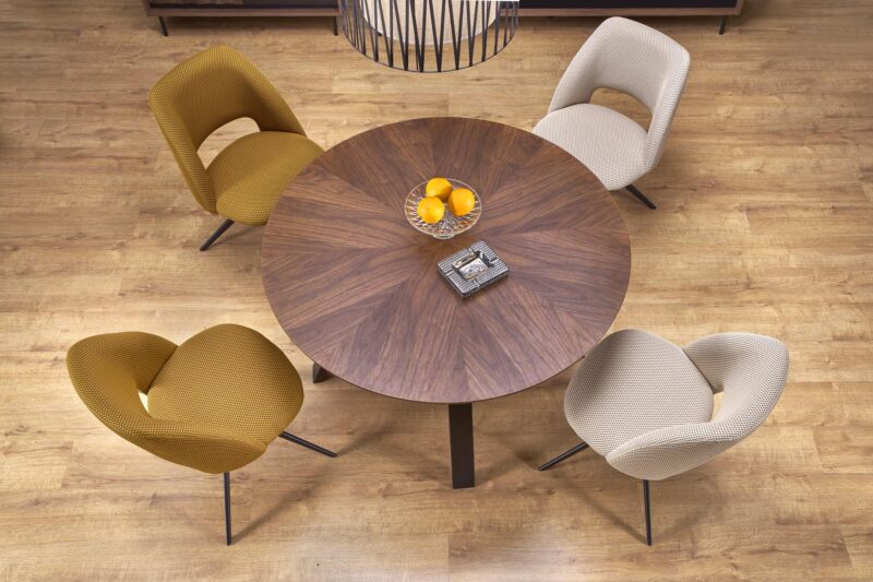 Ruokapöytä DANILO, pähkinä / musta