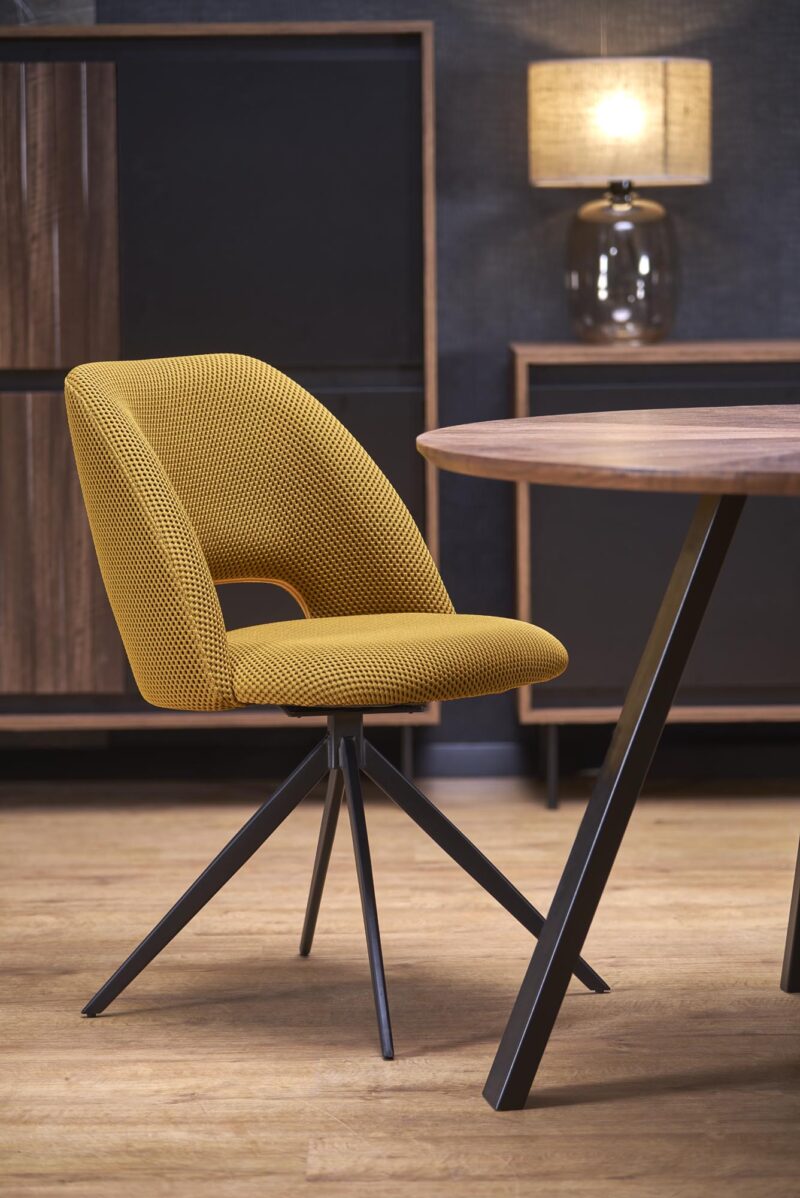 Ruokapöytä DANILO, pähkinä / musta