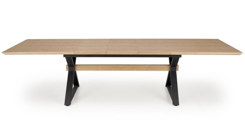 Pidentävä ruokapöytä HENRY, luonnollinen / musta