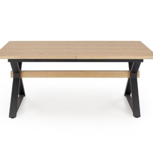 Pidentävä ruokapöytä HENRY, luonnollinen / musta