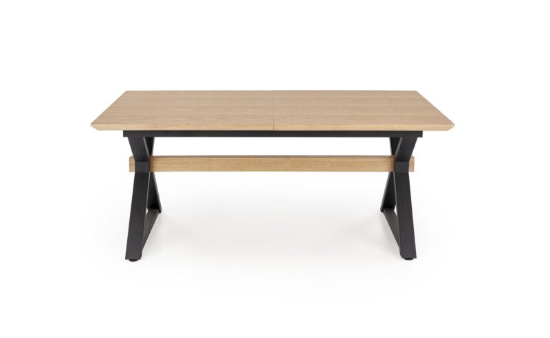 Pidentävä ruokapöytä HENRY, luonnollinen / musta