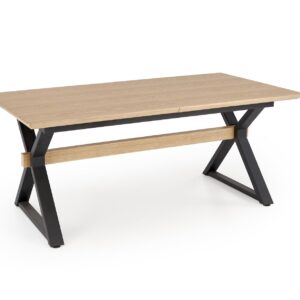 Pidentävä ruokapöytä HENRY, luonnollinen / musta