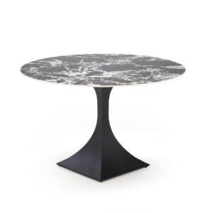 Pöytä MANVIL, pyöreä, musta marmori / musta