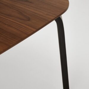 Ruokapöytä PEDRAN, pähkinäpuu / musta