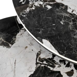 Kahvipöytä ALEXERA, musta marmor / musta