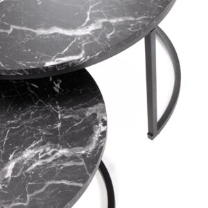 Kahvitabletti JAVO, must marmor / must