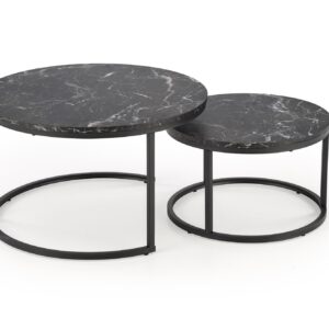 Kahvitabletti JAVO, must marmor / must