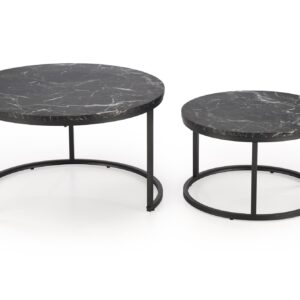 Kahvitabletti JAVO, must marmor / must