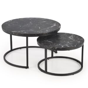 Kahvitabletti JAVO, must marmor / must