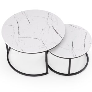 Kahvilapakkaus JAVA, valkoinen marmori / musta