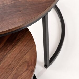 Kahvi-pöytä JAVAL, pähkinäpuu / musta