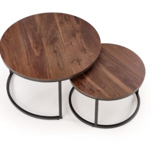 Kahvi-pöytä JAVAL, pähkinäpuu / musta