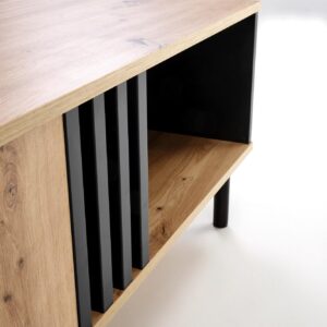 Kahvipöytä VENTVELLA musta / tammi