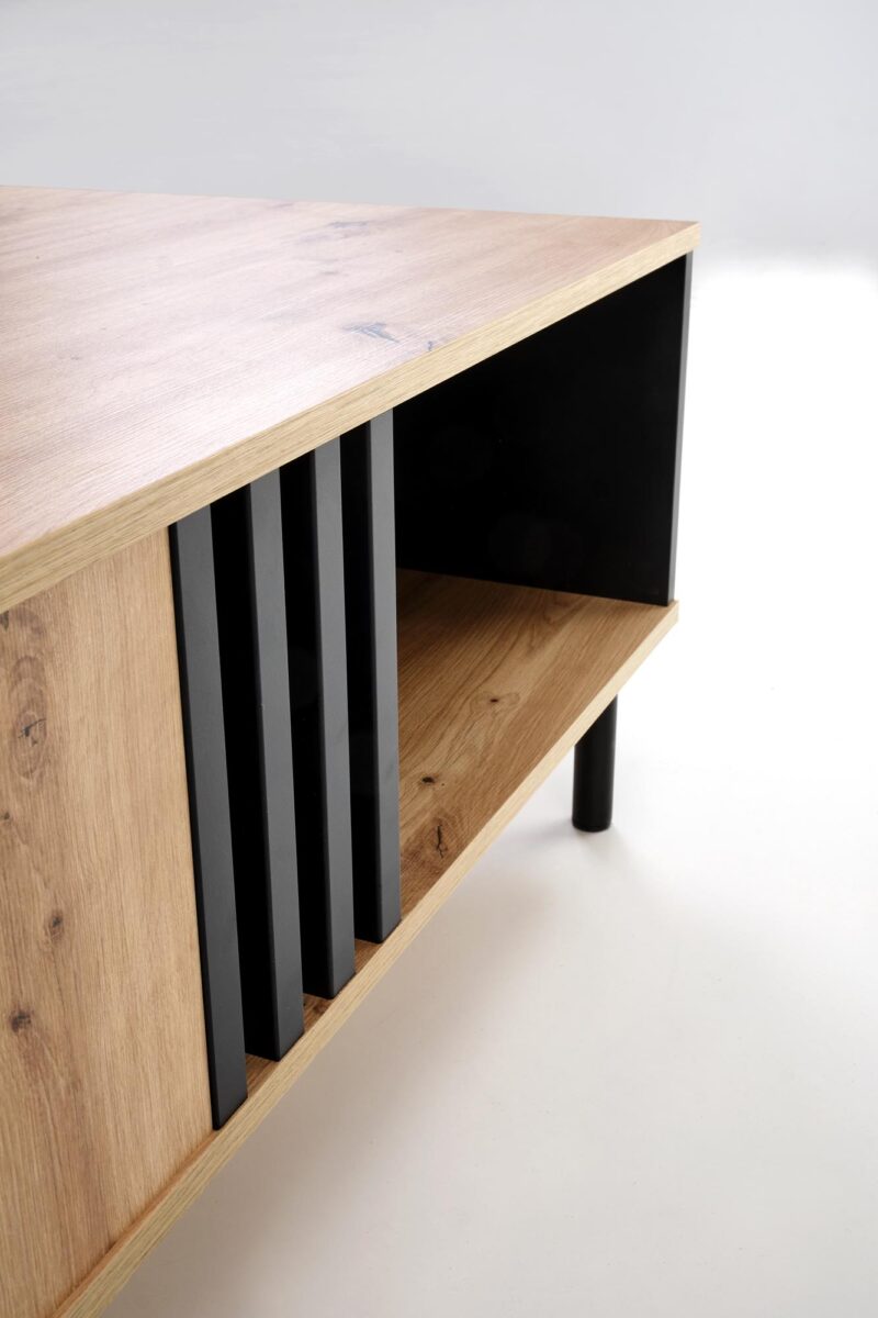 Kahvipöytä VENTVELLA musta / tammi