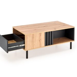 Kahvipöytä VENTVELLA musta / tammi