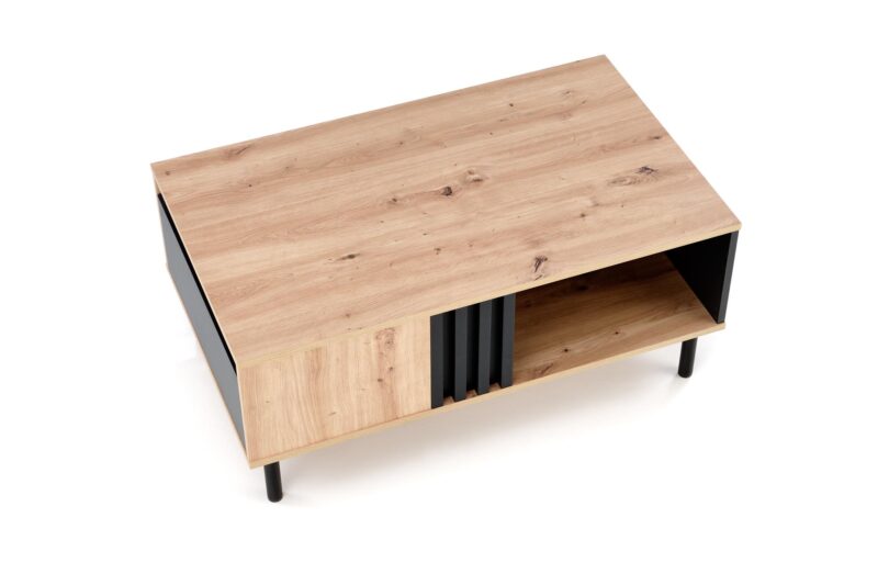 Kahvipöytä VENTVELLA musta / tammi